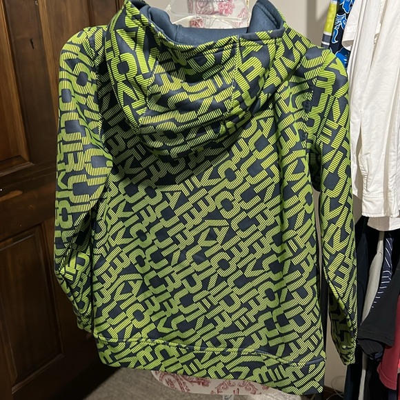 Under Armour Youth Snall Green Grey Gull Zip Hoodie - Picture 4 of 4